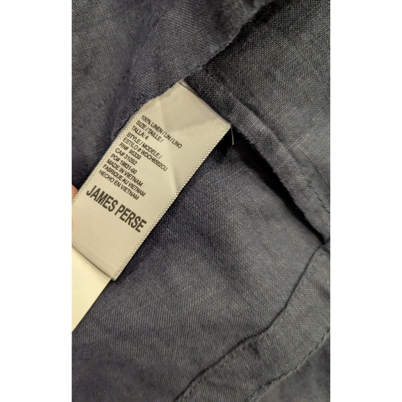 Standard James Perse Navy 100% Linen Shirt Dress Size XL - Picture 5 of 9